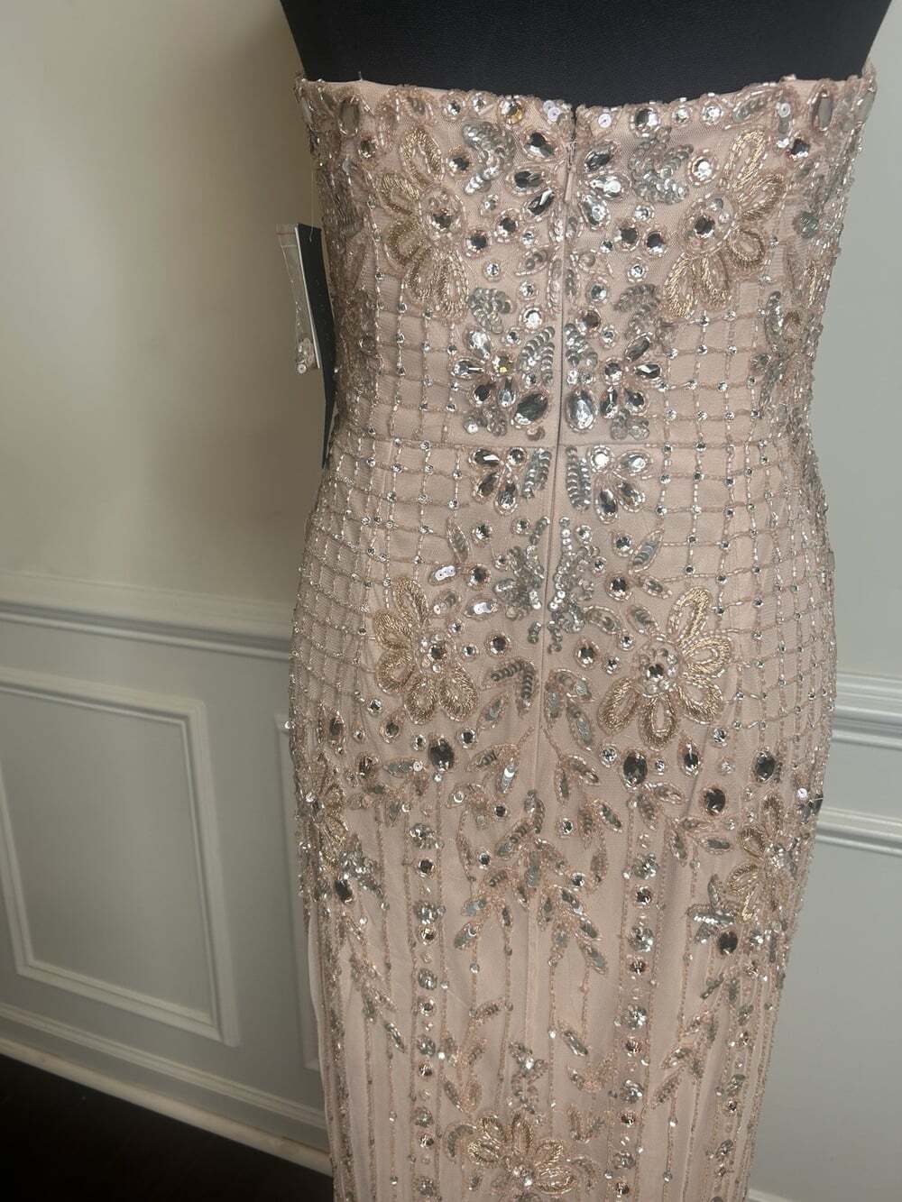 Aidan By Aidan Matrix Women’s Beaded Strapless Gown, Blush, Sz.6. $495 - Picture 16 of 16